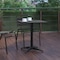Flash Furniture Mellie 23.5'' Black Square Metal Indoor-Outdoor Table with Base TLH-053-1-BK-GG - alternate 7